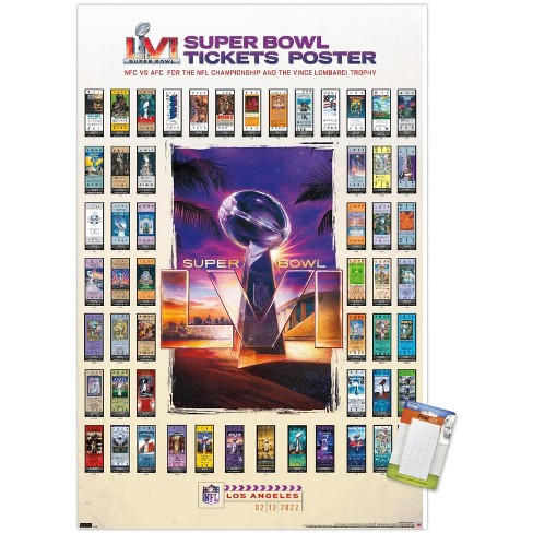 Trends International NFL Los Angeles Rams - Commemorative Super Bowl LVI  Champions Team Logo Wall Poster, 22.375 x 34, Premium Unframed Version