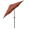 9' x 9' Aluminum Market Patio Umbrella with Crank Lift and Push Button Tilt Brick - Astella: Outdoor, Water-Resistant, Unlit - 2 of 4