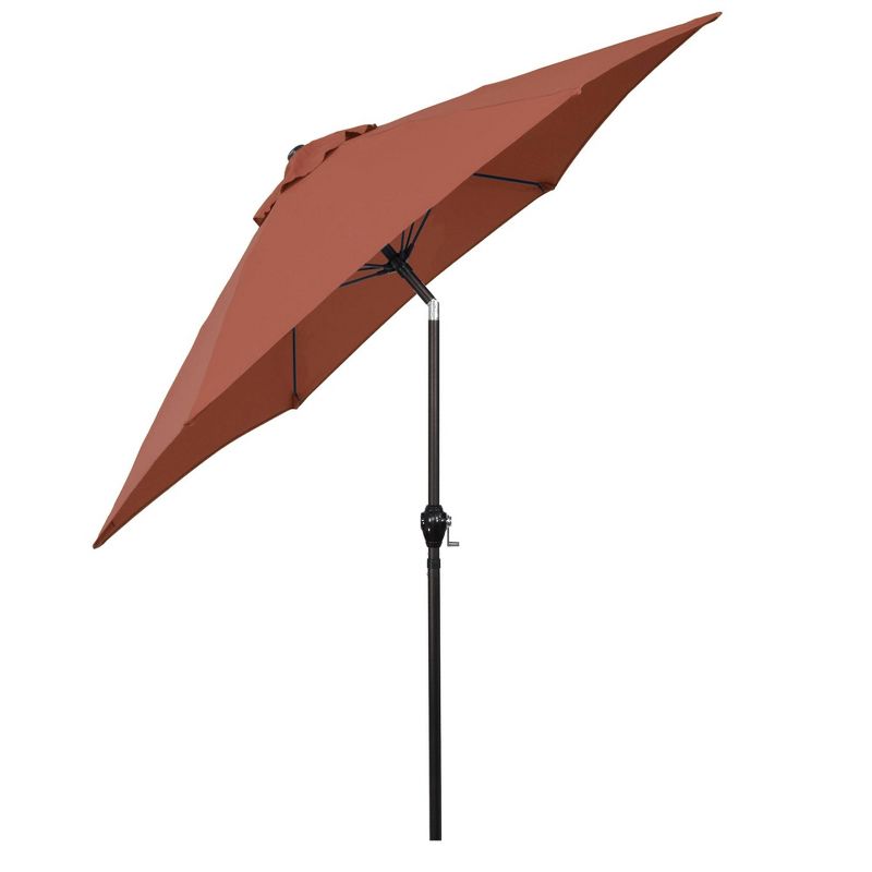 9&#39; x 9&#39; Aluminum Market Patio Umbrella with Crank Lift and Push Button Tilt Brick - Astella, 2 of 6