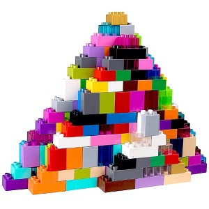 Strictly Briks Toy Large Building Blocks For Kids and Toddlers, Big Bricks Set, Solid and Clear Rainbow Colors, 108 Pieces - 1 of 4