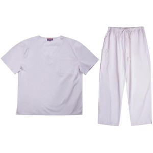 Tropi Mens Scrub Sets - Four Pocket Medical Scrubs Uniform (V-Neck with Cargo Pant) - 1 of 3