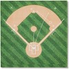 Blue Panda 100-Pack Baseball Field Party Napkins, 2-Ply Disposable Paper Napkin Party Supplies, Green 6.5" - 4 of 4