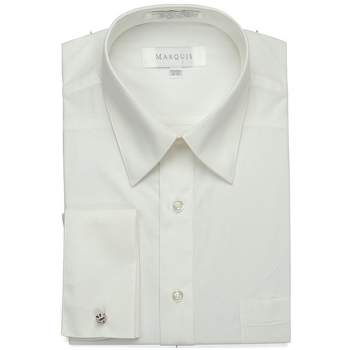 Marquis Men's Regular Fit French Cuff Dress Shirt - Cufflinks Included