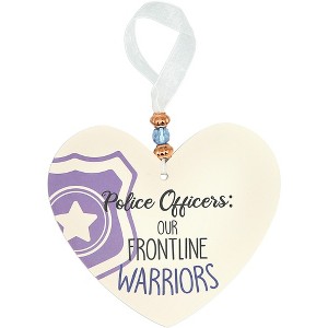 Pavilion Gift Company - Police Officers - 3.5" Heart-Shaped Ornament - Tree Ornaments - 1 of 4