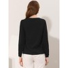 Allegra K Women's Chiffon V Neck Long Sleeve Work Blouse - image 3 of 4