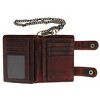 CTM Men's Leather American Flag Bifold Chain Wallet with Snap Closure - 3 of 4