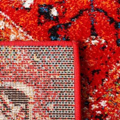 Antique Patina Essence 6'7" Square Orange/Red Synthetic Area Rug