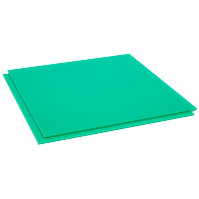 Okuna Outpost 2 Pack Acrylic Plexiglass Sheet, Craft Supplies (Green, 12x12 in, 3mm)