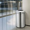 EKO 90L Urban Commercial Open Top: Stainless Steel Indoor Trash Can, Silver, 29.6" Height, 17.6" Width, 90L Capacity - 4 of 4