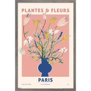 Trends International Reinders: Flowers - Plantes Fleurs Paris Framed Wall Poster Prints - 1 of 4