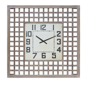 Decorative Wall Clock – 29.5"SQ Wood & MDF – Modern Home Accent – By Melrose - 1 of 3