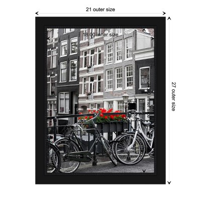 Classic Black Wood Wall Picture Frame 30" x 25"