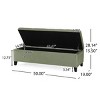 50'' Velvety Upholstered Storage Benches,Shoe Changing Bench,Footstool Ottoman Furniture,Entryway Benches,Benches With Storage-Cuddlewood - 4 of 4