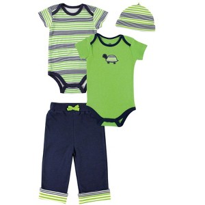 Yoga Sprout Baby Boy Cotton Layette Giftset, Turtle, 0-3 Months - 1 of 1