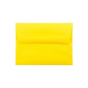 JAM Paper A2 Colored Invitation Envelopes 4.375 x 5.75 Yellow Recycled 15839 - 1 of 4