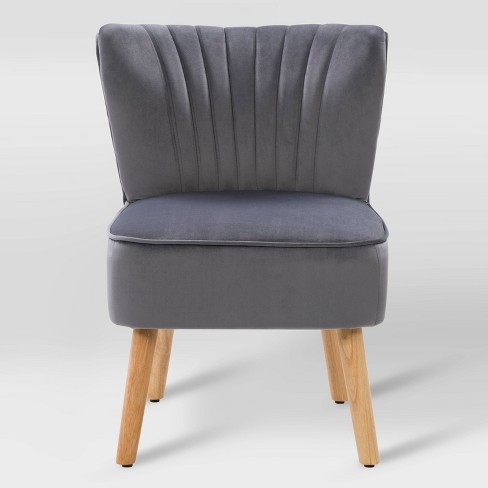 Velvet discount armless chair