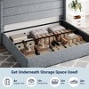 Allewie Lift Up Storage Bed, Button Tufted Headboard with Wingback, No Box Spring Needed, Hydraulic Storage, Modern - 3 of 4