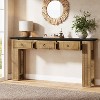 Tribesigns 63" Console Table with 3 Drawers, Farmhouse Sofa Table Behind Couch, Rustic Entryway Furniture for Hallway, Living Room - 2 of 4
