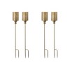 Gold Punched Metal Candle Holder Garden Stake (Set of 4) - 2 of 3