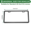Unique Bargains Stainless Steel Car License Bracket with Screws Caps 2 Square Hole Narrow Frame - 4 of 4
