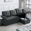 TIRAMISUBEST Linen Upholstered Sectional Sofa with Storage Chaise – Modern Gray Tufted Design for Compact to Medium Spaces-6 Color - 2 of 4