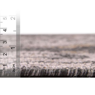 Charcoal Elegance 9' x 12' Synthetic Outdoor Traditional Rug