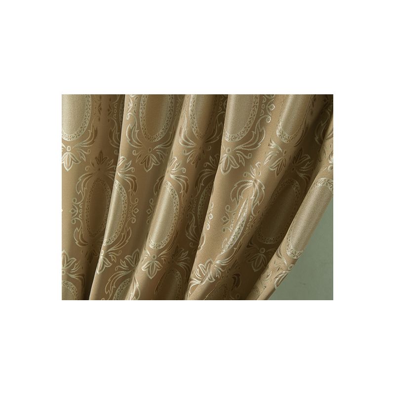 Ramallah Trading Kenyon Damask Textured Jacquard Single Rod Pocket Curtain Panel - 54 x 84, Beige, 4 of 7