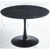 NicBex 42.12" Mid-century Round Dining Table,Kitchen Table with MDF Table Top for 4-6 Seaters,Black - 3 of 4