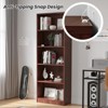 Sevobal Decorarive Bookshelf 5 Shelf Bookcase Adjustable Shelves for Home Office Library, Brown, 24.4"*11.6"*68.9" - 3 of 4