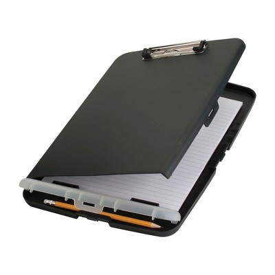 Officemate Slim Clipboard Storage Box, 10-1/2 x 14-1/2 x 1-1/4 Inches, Charcoal
