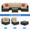 Yaheetech 7 Pieces Rattan Patio Furniture Set with Cushions Brown - 3 of 4
