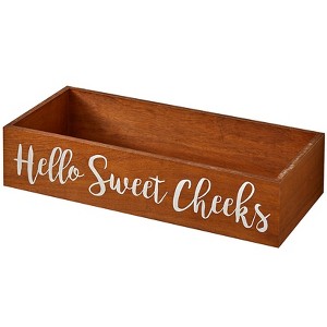 The Lakeside Collection Toilet Tank Topper Trays - Hello Sweet Cheeks - 1 of 4