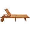 vidaXL Sun Lounger Anthracite Solid acacia wood, fabric (100% polyester) - 2 of 4