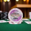 Slickblue 25-Pack Las Vegas 14-Gram Poker Chips, Clay Composite, Heavyweight Casino Style, Holo Inlay, $1-$10K - 2 of 3