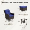 EAGLE PEAK Azure Bay 5 Pieces Wicker Outdoor Patio Furniture Set, Swivel Rocking Chairs with Ottomans, Side Table - 2 of 4