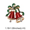 Unique Bargains Christmas Brooches YNCP1927 Alloy Dripping Wax Red 1.18"x1.26" 1 Pc - 3 of 4