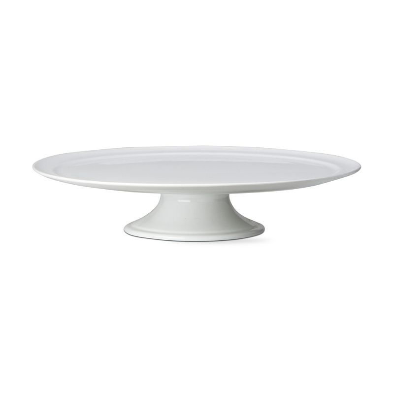 tagltd Whiteware Pedestal Cake Plate Dinnerware Serving Plate, 1 of 3
