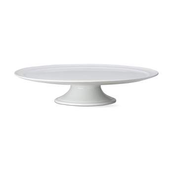tagltd Whiteware Pedestal Cake Plate Dinnerware Serving Plate