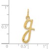 Black Bow Jewelry 14k Yellow Gold, Claire Collection Mini Lower Case Initial G Charm - 3 of 4