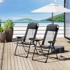 ALEXOUN Set of 2 Outdoor Camping Lounge Chair Portable Folding Chair with 7 Level Adjustable Backrest & Metal Frame,Headrest,300 Lbs Capacity - 2 of 4