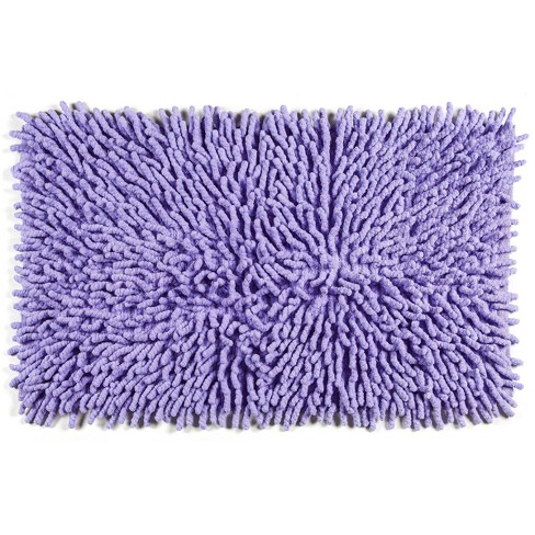 Bath Mats Beige/Green/Orange/Purple Chenille Square Modern