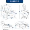 1pc Power Lift Recliner Chair, Chenille Fabric with Massage & Heat, USB Ports & Cup Holders for Elderly Support - Coolbibila - 4 of 4