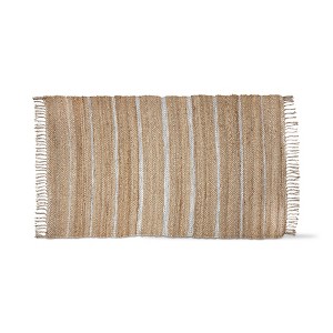 TAG Victoria Stripe 4'X6' Rug Gray Multi Cotton Indoor Rug - 1 of 2