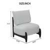 NicBex Modern Teddy Fleece Accent Chair,Upholstered Living Room Chair with Solid Wood Frame,Soft Cushion,Armless Chair for Bedroom,Home - 3 of 4