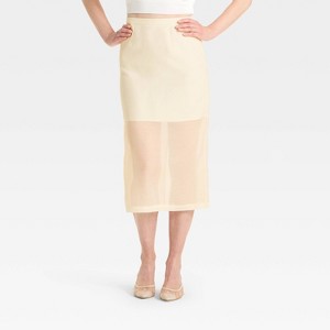 Women's Sheer Midi A-Line Skirt - A New Day™ - 1 of 3