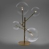 Yosemite Home Decor Klare 4-Light Sputnik Lamp in Antique Brass Finish with Clear Glass Globe Shades and Adjustable Arms - 2 of 4