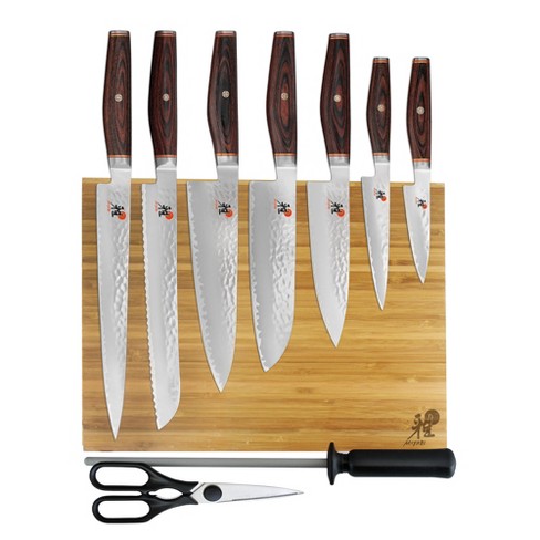 Schmidt Brothers Cutlery 10-piece Black & Brass Knife Block Set