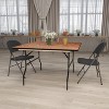 Emma and Oliver 4-Foot Square Wood Folding Banquet Table - Event & Catering Table - 2 of 4