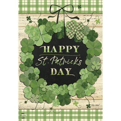 Briarwood Lane Lucky Wreath St. Patrick's Day Garden Flag Clover : Target