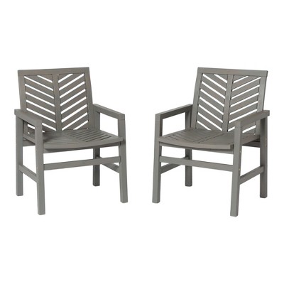 Sapphtopaz Outdoor Dining Chairs Set of 2 Modern Wood Patio Chairs with Arms for Patio, Poolside, Garden, Backyard